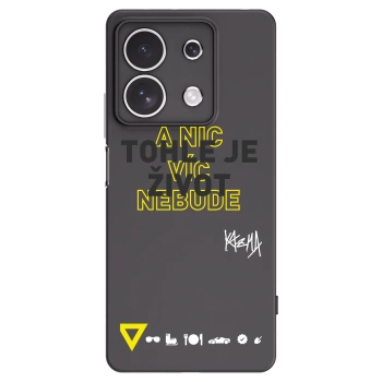 Picasee silikonový černý obal pro Xiaomi Redmi Note 13 4G - Kazma - TOHLE JE ŽIVOT A NIC VÍC NEBUDE