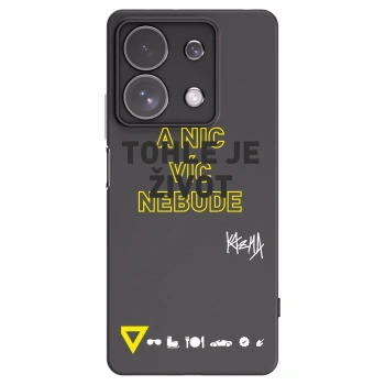 Picasee silikonový černý obal pro Xiaomi Redmi Note 13 Pro 4G - Kazma - TOHLE JE ŽIVOT A NIC VÍC NEBUDE