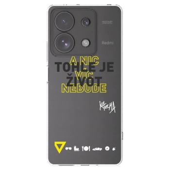 Picasee silikonový průhledný obal pro Xiaomi Redmi Note 13 Pro 4G - Kazma - TOHLE JE ŽIVOT A NIC VÍC NEBUDE