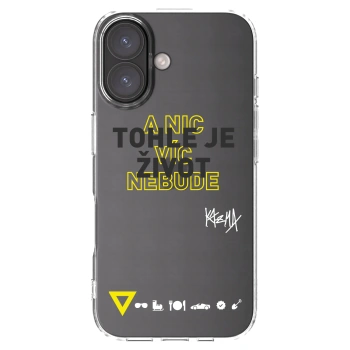 Picasee silikonový průhledný obal pro Apple iPhone 16 - Kazma - TOHLE JE ŽIVOT A NIC VÍC NEBUDE