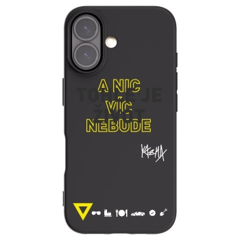 Picasee silikonový černý obal pro Apple iPhone 16 - Kazma - TOHLE JE ŽIVOT A NIC VÍC NEBUDE