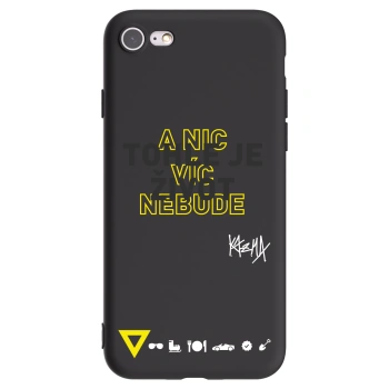 Picasee silikonový černý obal pro Apple iPhone 8 - Kazma - TOHLE JE ŽIVOT A NIC VÍC NEBUDE