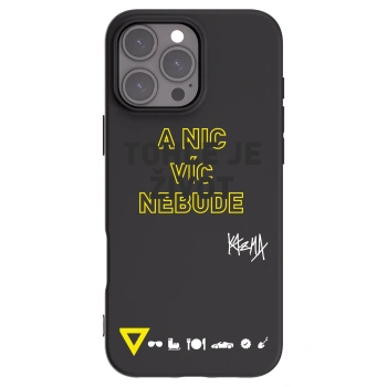 Picasee silikonový černý obal pro Apple iPhone 16 Pro Max - Kazma - TOHLE JE ŽIVOT A NIC VÍC NEBUDE