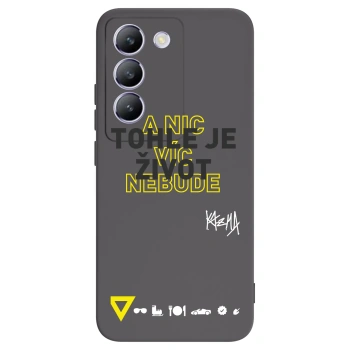 Picasee silikonový černý obal pro Vivo V40 SE 5G - Kazma - TOHLE JE ŽIVOT A NIC VÍC NEBUDE