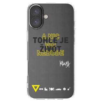 Picasee silikonový průhledný obal pro Apple iPhone 16 Plus - Kazma - TOHLE JE ŽIVOT A NIC VÍC NEBUDE