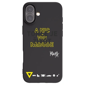 Picasee silikonový černý obal pro Apple iPhone 16 Plus - Kazma - TOHLE JE ŽIVOT A NIC VÍC NEBUDE