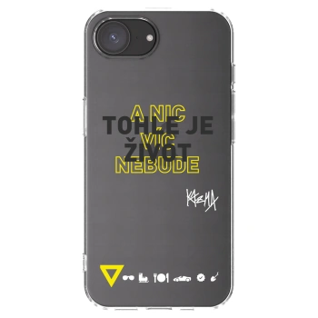 Picasee silikonový průhledný obal pro Apple iPhone 16e - Kazma - TOHLE JE ŽIVOT A NIC VÍC NEBUDE