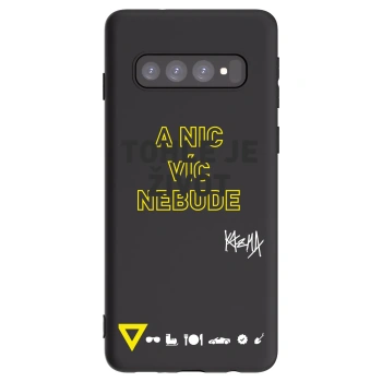 Picasee silikonový černý obal pro Samsung Galaxy S10 G973 - Kazma - TOHLE JE ŽIVOT A NIC VÍC NEBUDE