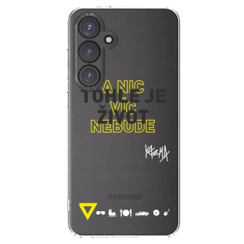 Picasee silikonový průhledný obal pro Samsung Galaxy S24 FE S721B - Kazma - TOHLE JE ŽIVOT A NIC VÍC NEBUDE