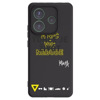 Picasee silikonový černý obal pro Xiaomi Redmi Note 14 5G - Kazma - TOHLE JE ŽIVOT A NIC VÍC NEBUDE