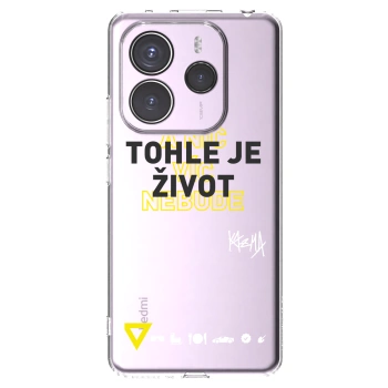 Picasee silikonový průhledný obal pro Xiaomi Redmi Note 14 5G - Kazma - TOHLE JE ŽIVOT A NIC VÍC NEBUDE