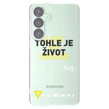 Picasee silikonový průhledný obal pro Samsung Galaxy S25+ 5G - Kazma - TOHLE JE ŽIVOT A NIC VÍC NEBUDE