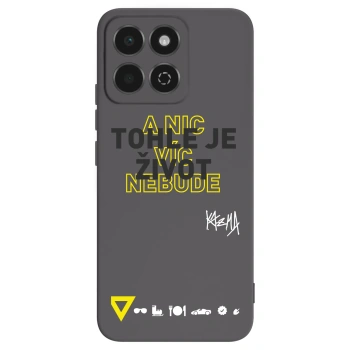 Picasee silikonový černý obal pro Honor 200 Smart 5G - Kazma - TOHLE JE ŽIVOT A NIC VÍC NEBUDE