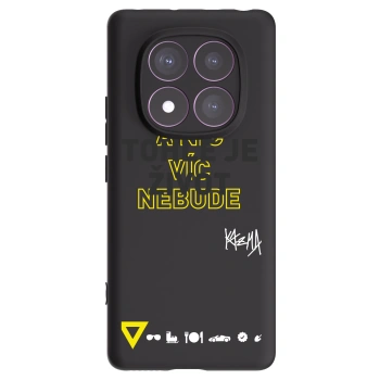 Picasee silikonový černý obal pro Xiaomi Redmi Note 14 Pro 4G - Kazma - TOHLE JE ŽIVOT A NIC VÍC NEBUDE