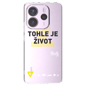 Picasee silikonový průhledný obal pro Xiaomi Redmi Note 14 4G - Kazma - TOHLE JE ŽIVOT A NIC VÍC NEBUDE