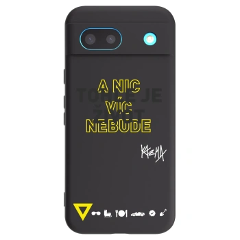 Picasee silikonový černý obal pro Google Pixel 8a - Kazma - TOHLE JE ŽIVOT A NIC VÍC NEBUDE