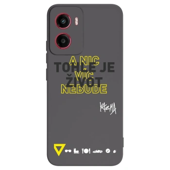 Picasee silikonový černý obal pro Motorola Moto G05 - Kazma - TOHLE JE ŽIVOT A NIC VÍC NEBUDE
