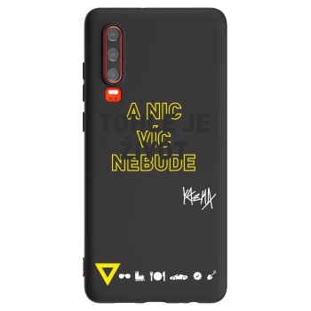 Picasee silikonový černý obal pro Huawei P30 - Kazma - TOHLE JE ŽIVOT A NIC VÍC NEBUDE