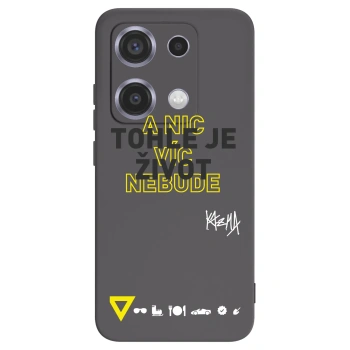 Picasee silikonový černý obal pro Xiaomi Redmi Note 14S - Kazma - TOHLE JE ŽIVOT A NIC VÍC NEBUDE