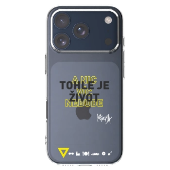 Picasee silikonový průhledný obal pro Apple iPhone 17 Pro - Kazma - TOHLE JE ŽIVOT A NIC VÍC NEBUDE