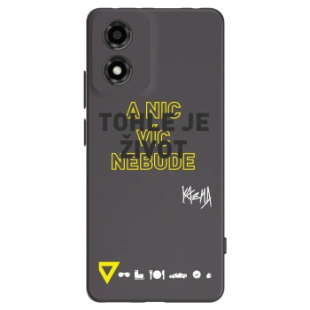 Picasee silikonový černý obal pro Motorola Moto E14 - Kazma - TOHLE JE ŽIVOT A NIC VÍC NEBUDE