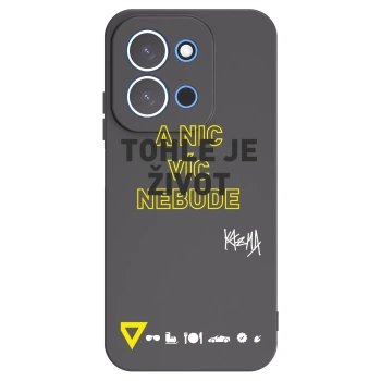 Picasee silikonový černý obal pro Xiaomi Redmi 15C 4G - Kazma - TOHLE JE ŽIVOT A NIC VÍC NEBUDE