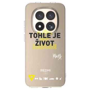 Picasee silikonový průhledný obal pro Xiaomi Redmi Note 15 Pro 4G - Kazma - TOHLE JE ŽIVOT A NIC VÍC NEBUDE