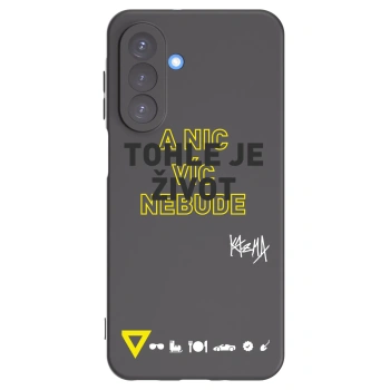 Picasee silikonový černý obal pro Samsung Galaxy A17 5G - Kazma - TOHLE JE ŽIVOT A NIC VÍC NEBUDE