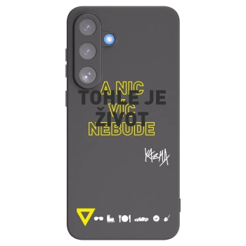 Picasee silikonový černý obal pro Samsung Galaxy S25 FE 5G - Kazma - TOHLE JE ŽIVOT A NIC VÍC NEBUDE