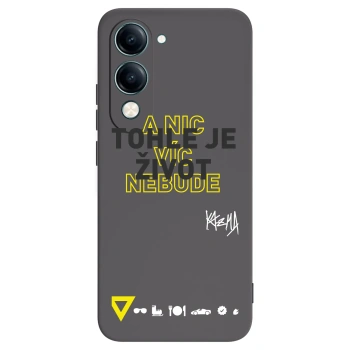 Picasee silikonový černý obal pro Vivo Y29s 5G - Kazma - TOHLE JE ŽIVOT A NIC VÍC NEBUDE