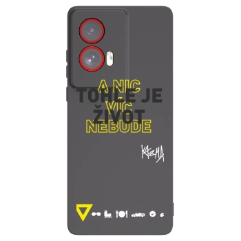 Picasee silikonový černý obal pro Motorola Edge 50 Fusion - Kazma - TOHLE JE ŽIVOT A NIC VÍC NEBUDE