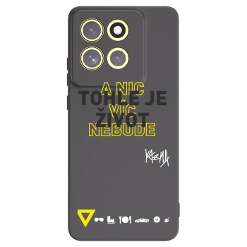 Picasee silikonový černý obal pro Motorola Moto G86 Power 5G - Kazma - TOHLE JE ŽIVOT A NIC VÍC NEBUDE