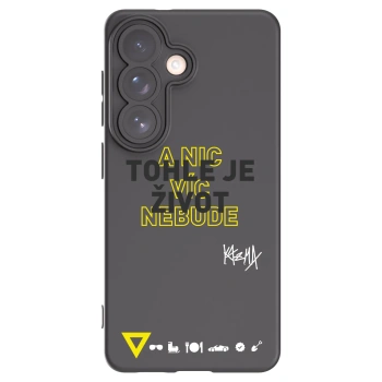 Picasee silikonový černý obal pro Samsung Galaxy S26 - Kazma - TOHLE JE ŽIVOT A NIC VÍC NEBUDE