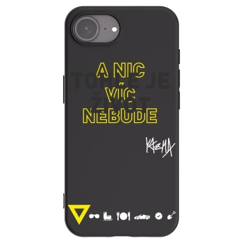 Picasee silikonový černý obal pro Apple iPhone 17e - Kazma - TOHLE JE ŽIVOT A NIC VÍC NEBUDE