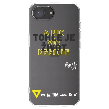 Picasee silikonový průhledný obal pro Apple iPhone 17e - Kazma - TOHLE JE ŽIVOT A NIC VÍC NEBUDE