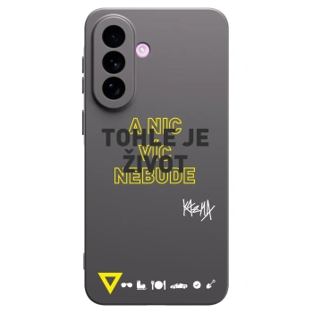 Picasee silikonový černý obal pro Samsung Galaxy A57 5G - Kazma - TOHLE JE ŽIVOT A NIC VÍC NEBUDE