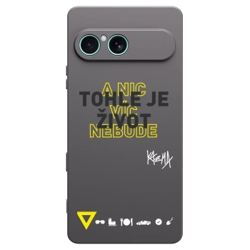 Picasee silikonový černý obal pro Sony Xperia 10 VII - Kazma - TOHLE JE ŽIVOT A NIC VÍC NEBUDE
