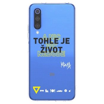 Picasee silikonový průhledný obal pro Xiaomi Mi 9 SE - Kazma - TOHLE JE ŽIVOT A NIC VÍC NEBUDE