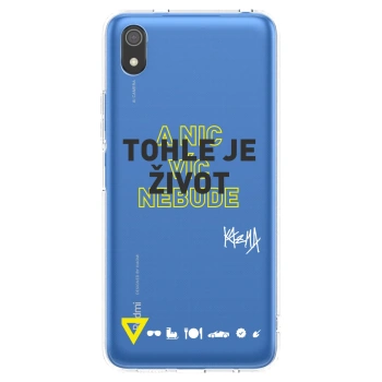 Picasee silikonový průhledný obal pro Xiaomi Redmi 7A - Kazma - TOHLE JE ŽIVOT A NIC VÍC NEBUDE