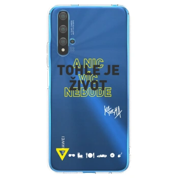 Picasee silikonový průhledný obal pro Huawei Nova 5T - Kazma - TOHLE JE ŽIVOT A NIC VÍC NEBUDE