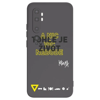Picasee silikonový černý obal pro Xiaomi Mi Note 10 (Pro) - Kazma - TOHLE JE ŽIVOT A NIC VÍC NEBUDE