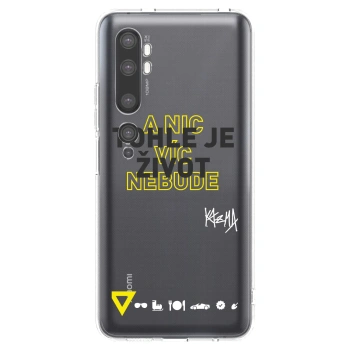 Picasee silikonový průhledný obal pro Xiaomi Mi Note 10 (Pro) - Kazma - TOHLE JE ŽIVOT A NIC VÍC NEBUDE
