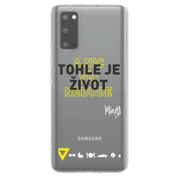 Picasee silikonový průhledný obal pro Samsung Galaxy S20 G980F - Kazma - TOHLE JE ŽIVOT A NIC VÍC NEBUDE