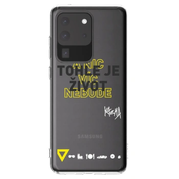 Picasee silikonový průhledný obal pro Samsung Galaxy S20 Ultra 5G G988F - Kazma - TOHLE JE ŽIVOT A NIC VÍC NEBUDE