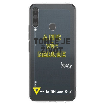 Picasee silikonový průhledný obal pro Huawei P40 Lite E - Kazma - TOHLE JE ŽIVOT A NIC VÍC NEBUDE