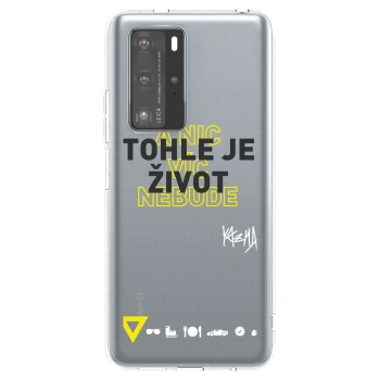 Picasee silikonový průhledný obal pro Huawei P40 Pro - Kazma - TOHLE JE ŽIVOT A NIC VÍC NEBUDE