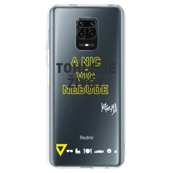 Picasee silikonový průhledný obal pro Xiaomi Redmi Note 9S - Kazma - TOHLE JE ŽIVOT A NIC VÍC NEBUDE