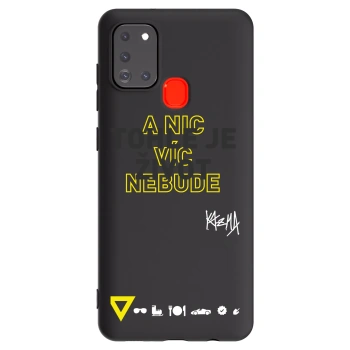 Picasee silikonový černý obal pro Samsung Galaxy A21s - Kazma - TOHLE JE ŽIVOT A NIC VÍC NEBUDE