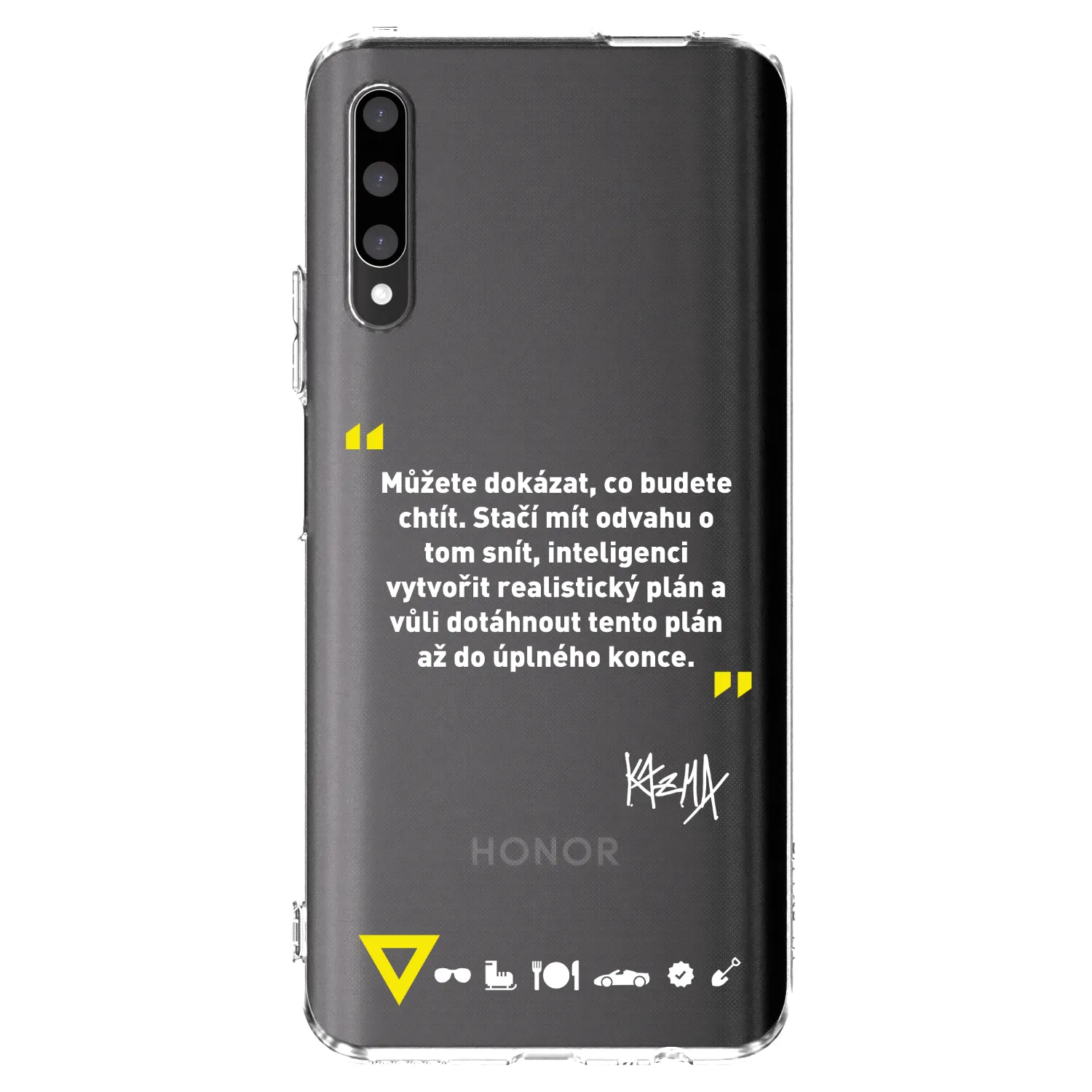 Picasee silikonový průhledný obal pro Honor 9X Pro - Kazma - MŮŽETE DOKÁZAT, CO BUDETE CHTÍT