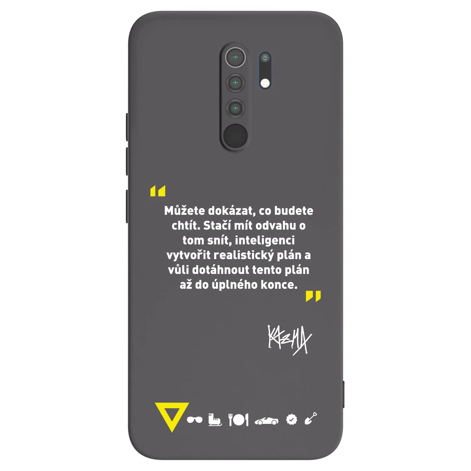 Picasee silikonový černý obal pro Xiaomi Redmi 9 - Kazma - MŮŽETE DOKÁZAT, CO BUDETE CHTÍT